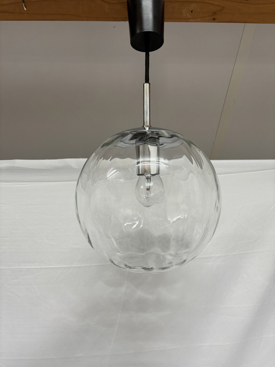 Image 1 of Vintage design Hustadt Leuchten 'Ripple' hanglamp