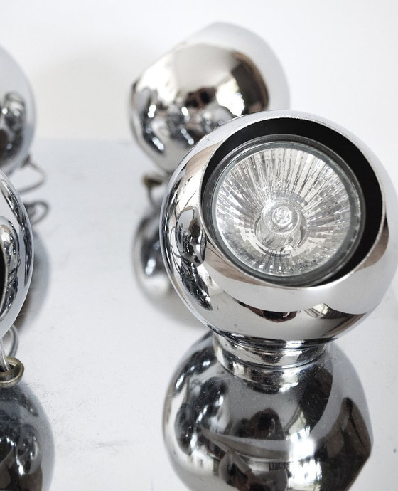 Image 1 of Vintage "Brilliant" Chromen Plafondspot met 4 Ogen - Verstelbare Retro Design Verlichting