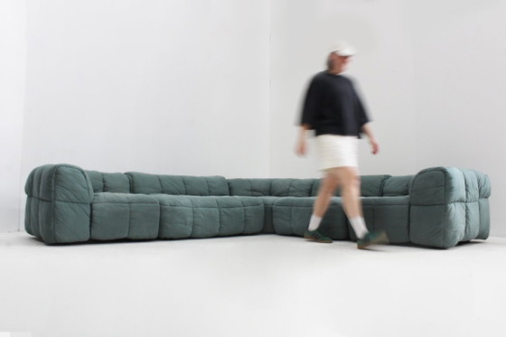 Vintage Modulaire Arflex Strips Sofa van Cini Boeri jaren 70 – Modulaire banken, Cotton (photo 13 of 14)