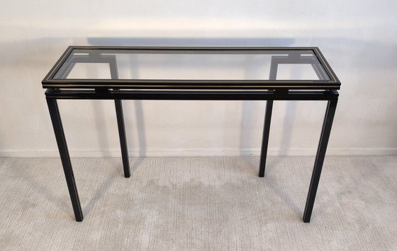 Image 1 of 😍✨ Wunderschöner Konsolentisch von Pierre Vandel Paris, 1970er Jahre, schwarzer Lack, in sehr gutem Zustand ✨😍