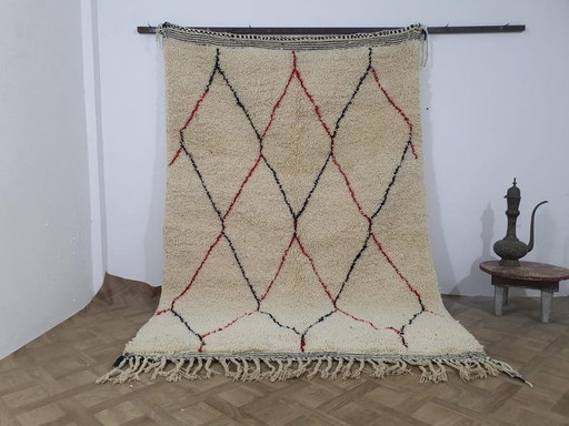 Alfombra bereber tradicional hecha a mano, tamaño 150/250 cm.