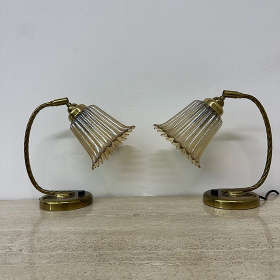 Image 1 of Set Of 2 Table Lamps Art Deco, 1950S