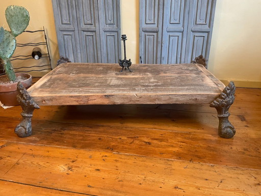 Robuuste Salontafel Bijzettafel met Klauwen