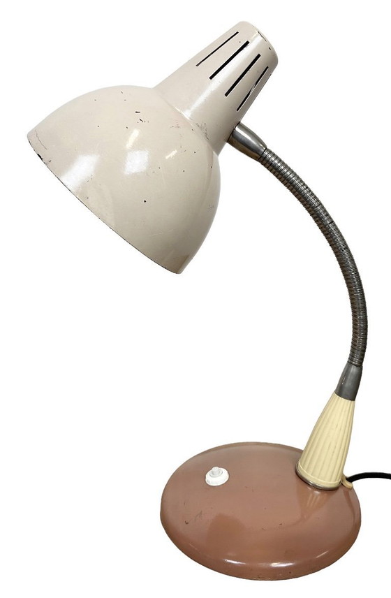 Image 1 of Vintage industriële zwanenhals tafellamp, jaren 60
