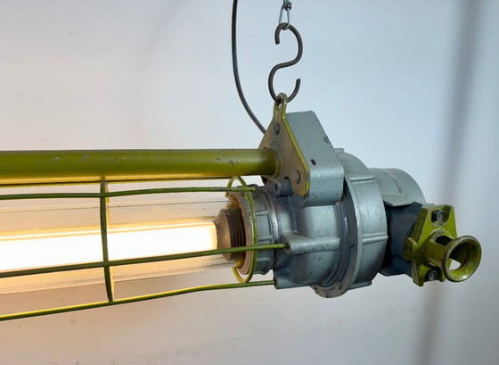 Image 1 of Lampadario industriale sovietico grigio a sospensione, anni '70