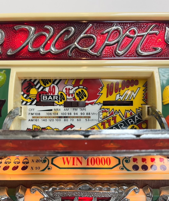 Image 1 of Radio and Cassette Player in the Form of Vintage Slot Machine, 1960's