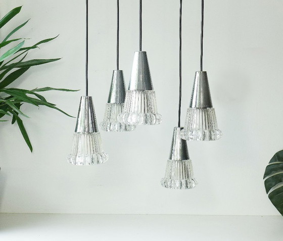 Image 1 of Vintage pendant lamp 60s 70s chandelier Richard Essig Space Age lamp
