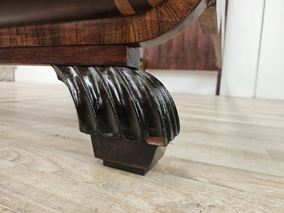 Image 1 of Coppia di letti singoli Art Decò in mogano e acero rosa, 1940