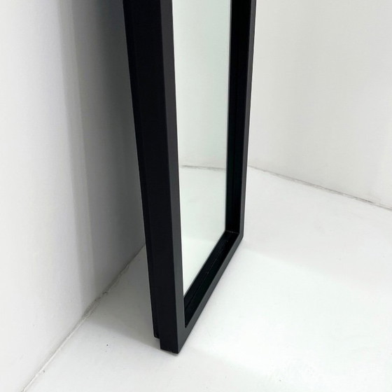 Image 1 of Zwarte spiegel met lijst van Anna Castelli Ferrieri voor Kartell, jaren 80