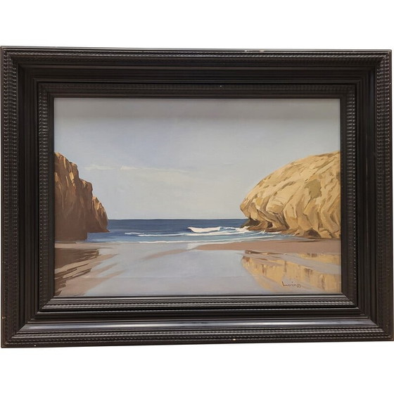 Image 1 of Vintage painting "Spanish seascape", 1970s