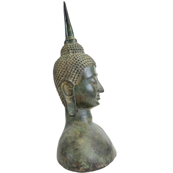Busto de Bronce de Buda estilo Sukhothai – Tailandia, Siglo XX – Esculturas, Bronze (photo 3 of 11)