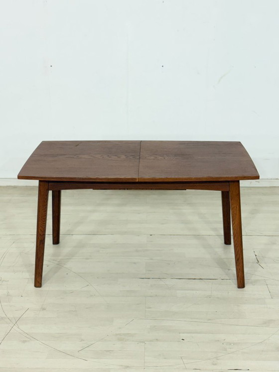 Image 1 of Vintage Dining Table / Mid-Century Extendable and Height-Adjustable Dining Table / 1960s Kitchen Table