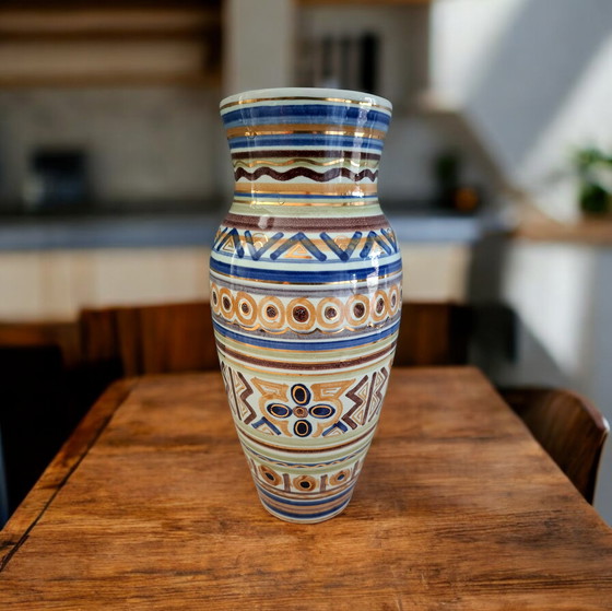 Image 1 of Precioso jarrón Art Déco 'Novio-Magum' - Jan van Ham - PZH Gouda (26 cm)
