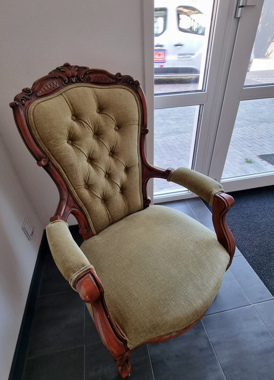 Chaise Queen Anne – Chaises de salle à manger, Velvet, Textile (photo 3 of 5)