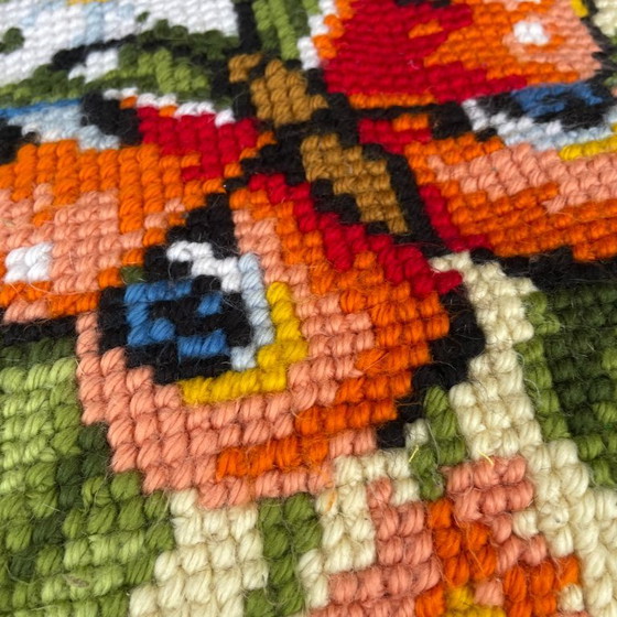 Vintage Portugese Arraiolos Geweven Kussenhoes – Kussentjes, Textile (photo 10 of 12)