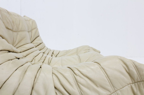 Image 1 of Vintage Togo ligne Roset leren 2 zits sofa  Michel Ducaroy