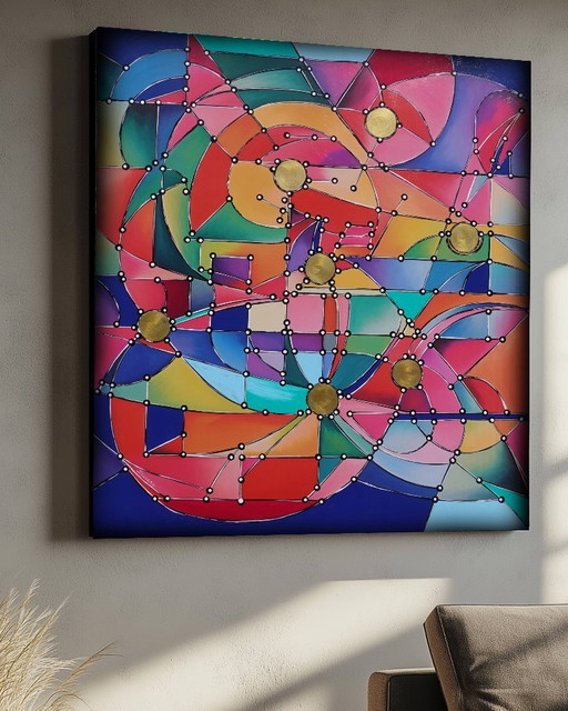 Cubism A1361 - abstract painting XXL