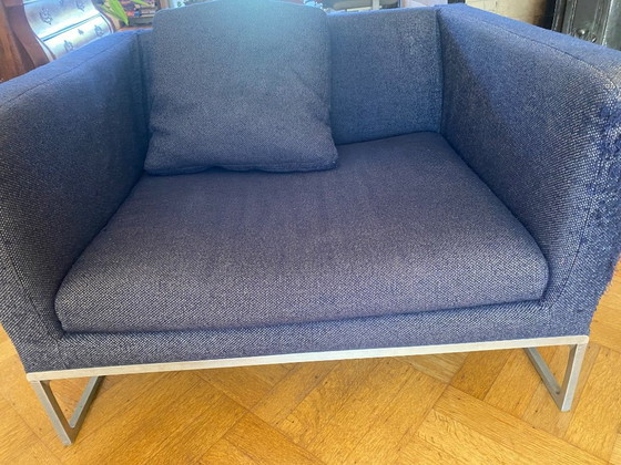 Image 1 of Set B&B Italia Sofa Loveseat Hocker model TIGHT antonio Citterio