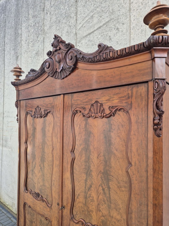 Grande armadio a frontone Biedermeier. Armadio antico. Credenza / mobile, Armadi contenitori, Legno, Marrone (foto 5 di 11)