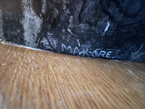 Image 1 of Exklusive Cliff Makore Skulptur „Chronik“ – 50 kg Gepardenjade (gesegnet/signiert)