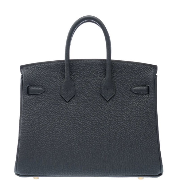 Image 1 of Borsa HERMES Birkin 25 in cuoio grigio - 103280