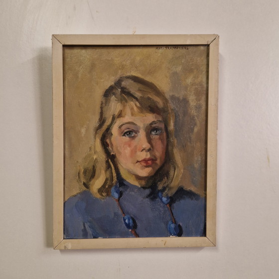 Image 1 of Óleo sobre lienzo Mari Trappeniers pintura antigua