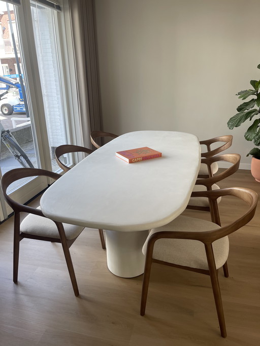 MORTEX table danoise ovale - nouveau - 220 x 110 cm