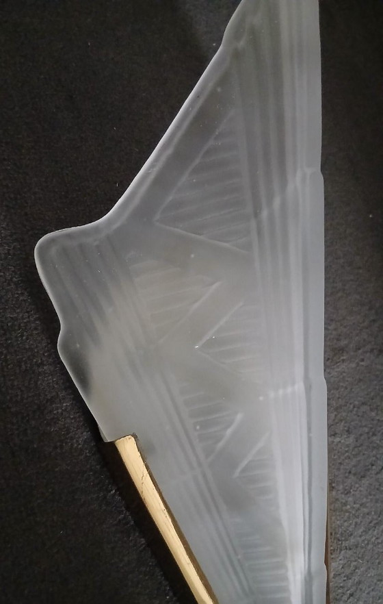 Vintage Art Deco Wall Light, IKEA 1980s – Glass, Metal (photo 4 of 5)
