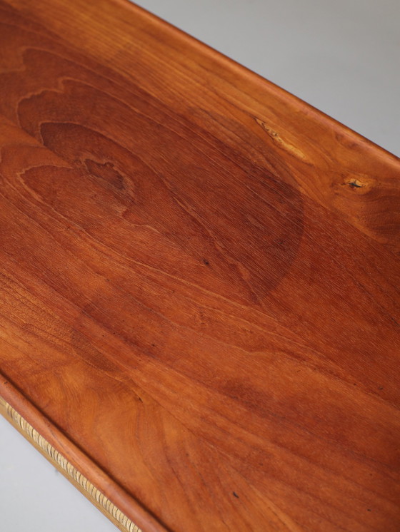 Image 1 of Tavolino da caffè Hans Wegner AT10 in legno di teak e rattan