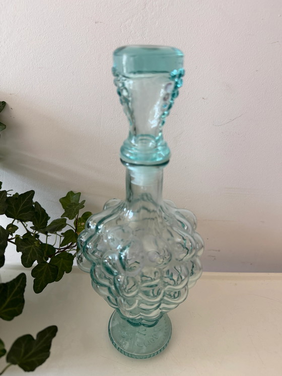 Carafe Empoli grappe de raisin avec bouchon d'origine – Verres et carafes, Glass, Vintage (photo 5 of 5)