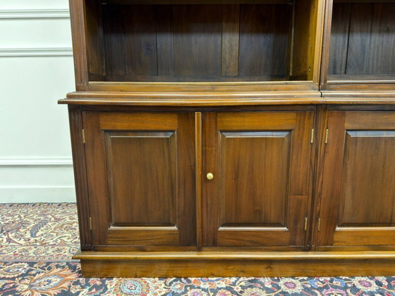 Libreria classica inglese semi-aperta – Librerie, Legno, Ottone (photo 11 of 13)