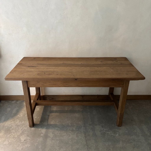 Raw oak farmhouse table