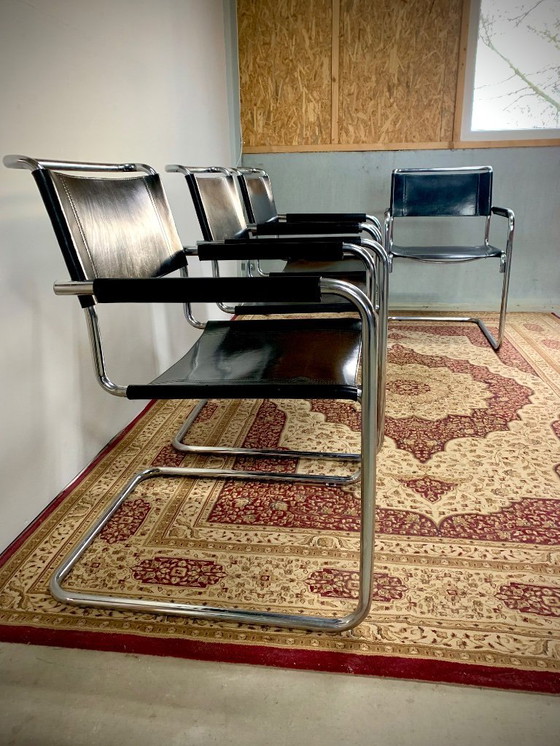 Image 1 of Mart Stam S34 dining chairs Linea Veam