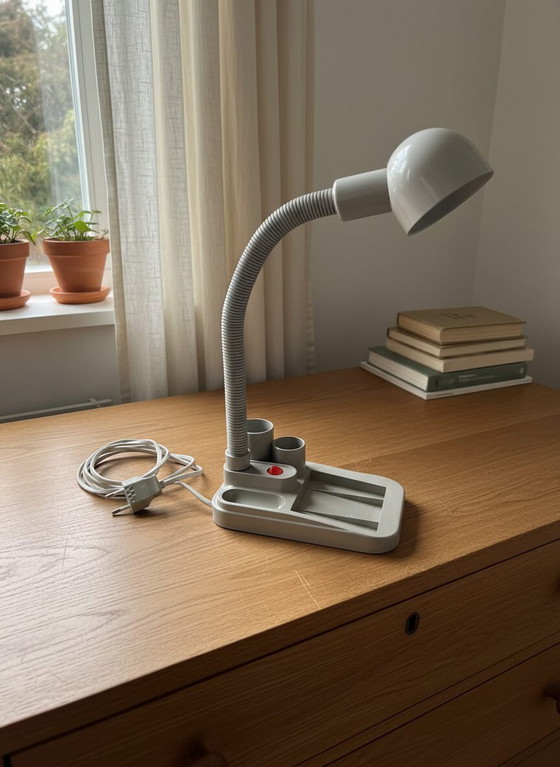 Image 1 of Vintage Space Age Eyeball Desk Lamp with Organizer – Grey