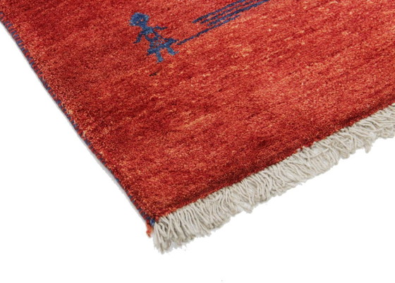 Image 1 of Original Persian carpet Gabbeh Ghashghai oriental carpet 200 cm x 92 cm old natural