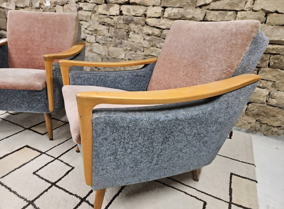 Image 1 of Pair of bicolor armchairs 1960