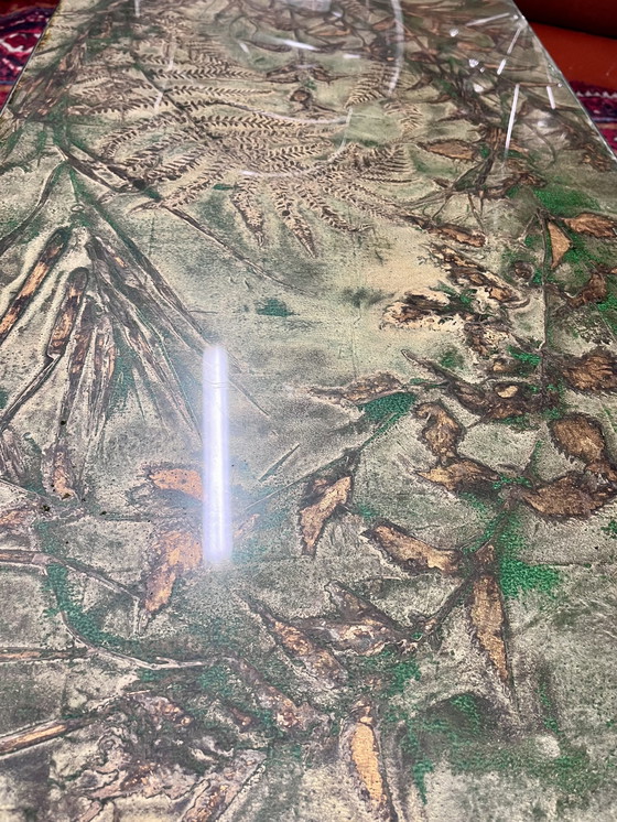 Image 1 of Tavolino da caffè vintage con motivo vegetale, anni '70