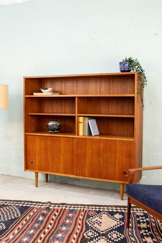 Image 1 of Vintage teakhouten dressoir, boekenkast, bijzettafel, ladekast, Deens, jaren 60