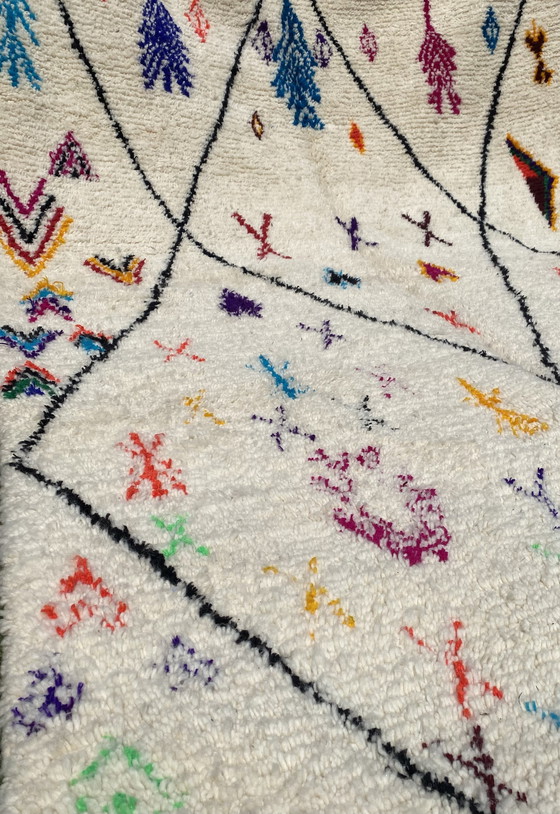 Image 1 of Tappeto berbero annodato a mano – 290 x 190 cm – Lana Atlas – Motivo colorato unico