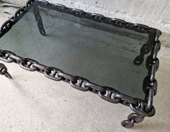 Image 1 of Brutalist Chain Coffee Table, 1970s