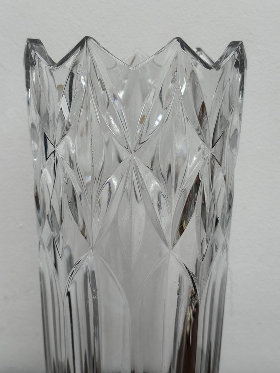 Image 1 of Vintage geslepen kristallen vaas - Bohemen kristal - H 30 cm