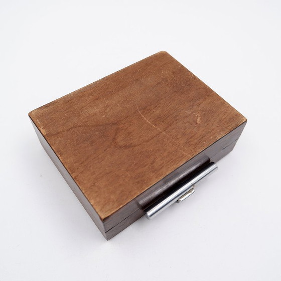 Image 1 of Boîte Art Déco en bois et métal attribuée à la Maison DESNY - années 1930