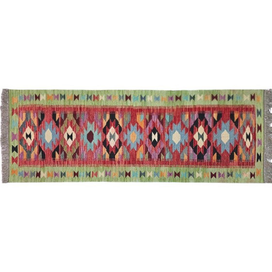 Handgeweven loperkleed van Afghaanse wol – Maimana Kelim, 196x70 cm – Vloerkleden en tapijten, Wool (photo 2 of 6)