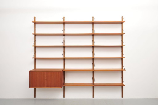 "Royal System" wall shelf made of teak by Poul Cadovius for CADO (1950s)