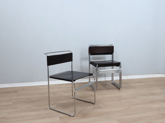 Image 1 of Set of 4 Giovanni Carini "Libellula" Chairs for Planula, Italy 1970s