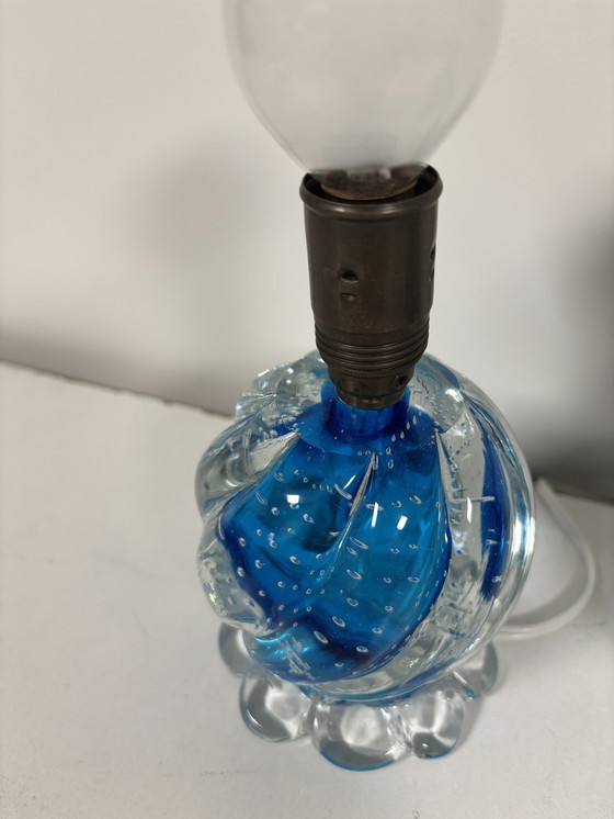 Image 1 of Design by Seguso, Murano Bullicante Tafellamp Italy.