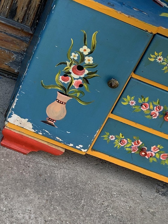 Hand Painted Wooden Dressing Table, 1940s (photo 6 of 9)