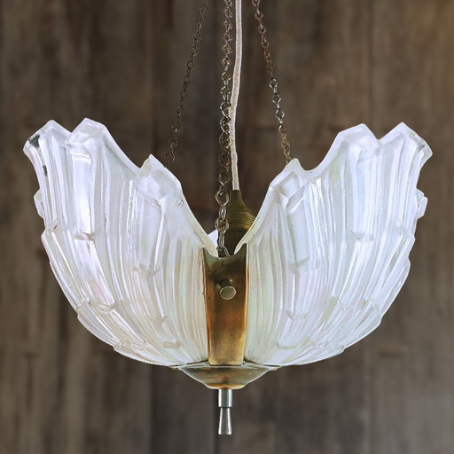 Antieke Schaallamp Schelp