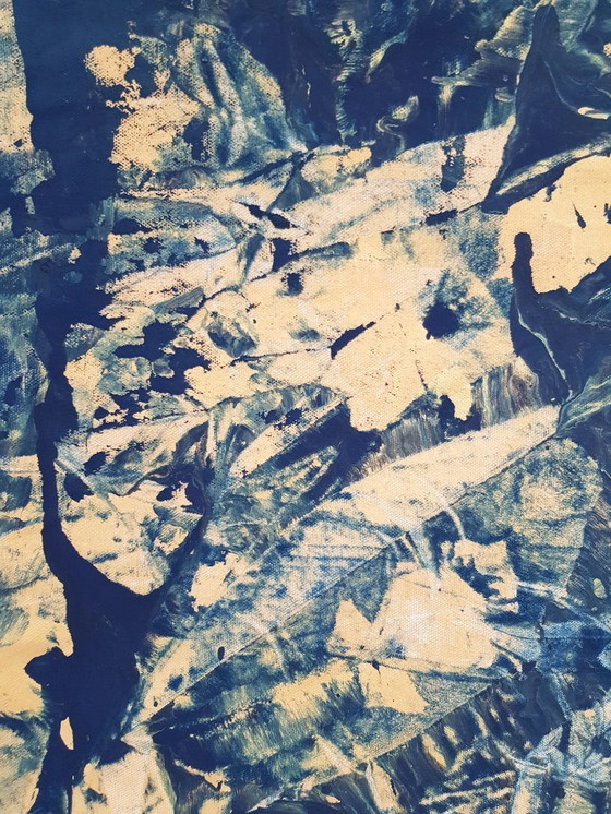 Image 1 of Jürgen Angeler - Cubismo azul y dorado