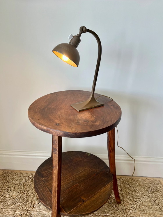 Art Deco brass table lamp. France, early 20th Century – Lighting, Porcelain (photo 9 of 12)